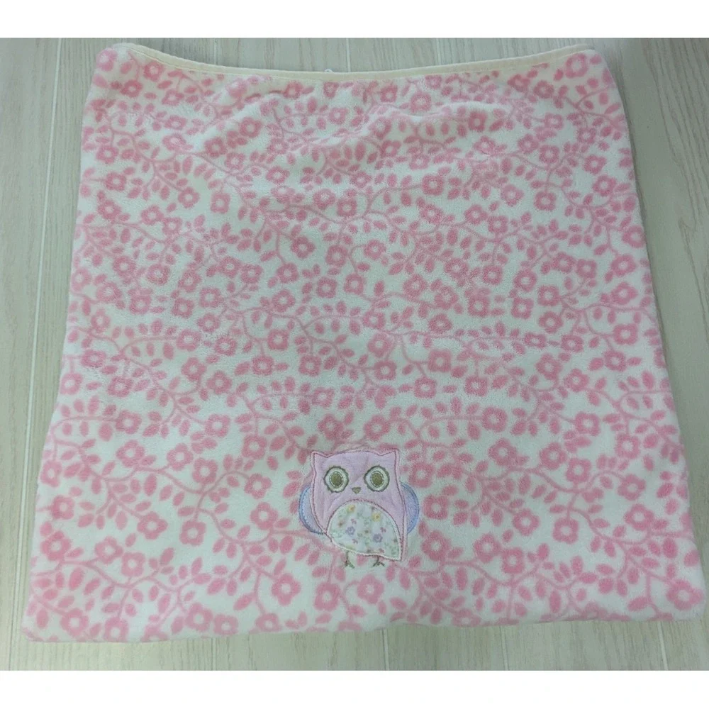 Circo Pink Owl Purple Wings Baby blanket floral flowers